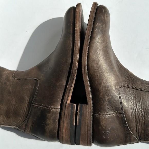 Frye Jayden Buckle Back Zip Tall Riding Boot In Slate-Sz 7 B - Picture 8 of 16